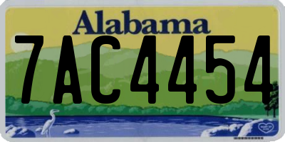 AL license plate 7AC4454