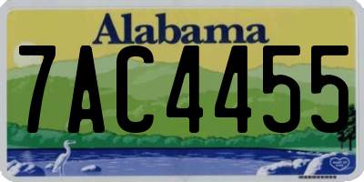 AL license plate 7AC4455