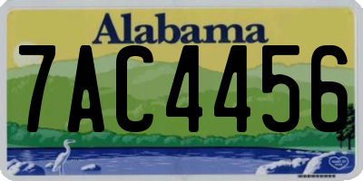 AL license plate 7AC4456