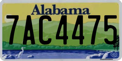 AL license plate 7AC4475