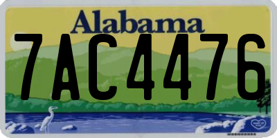 AL license plate 7AC4476