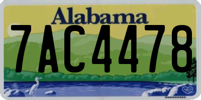 AL license plate 7AC4478