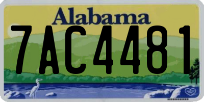 AL license plate 7AC4481