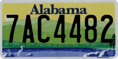 AL license plate 7AC4482