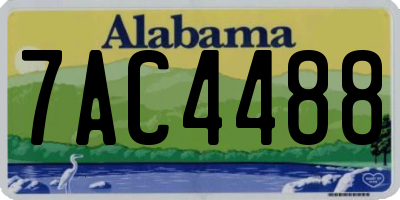 AL license plate 7AC4488