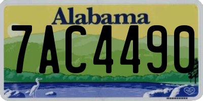 AL license plate 7AC4490
