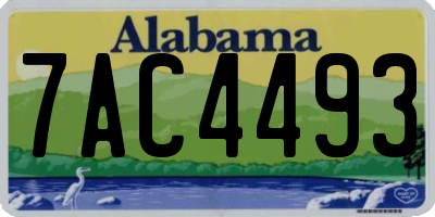 AL license plate 7AC4493