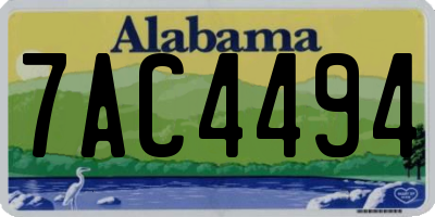AL license plate 7AC4494