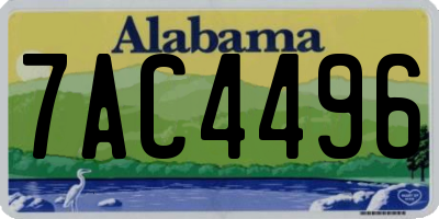 AL license plate 7AC4496