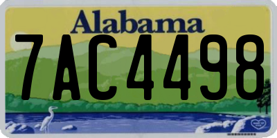 AL license plate 7AC4498