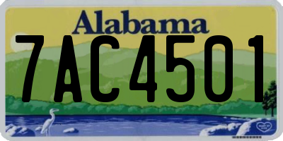 AL license plate 7AC4501