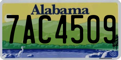AL license plate 7AC4509