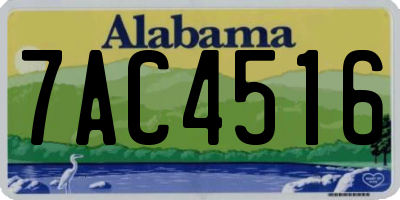 AL license plate 7AC4516