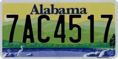 AL license plate 7AC4517