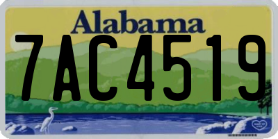 AL license plate 7AC4519