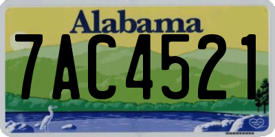 AL license plate 7AC4521