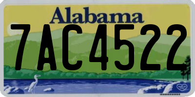AL license plate 7AC4522