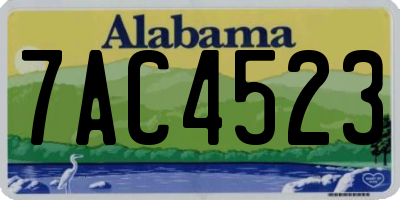 AL license plate 7AC4523