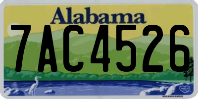 AL license plate 7AC4526