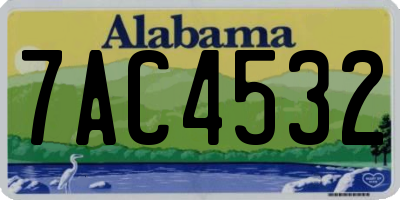 AL license plate 7AC4532
