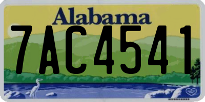 AL license plate 7AC4541