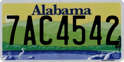 AL license plate 7AC4542