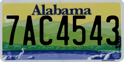 AL license plate 7AC4543