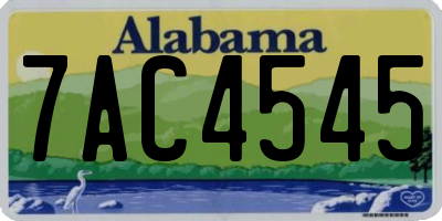 AL license plate 7AC4545