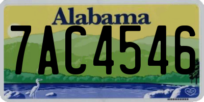 AL license plate 7AC4546