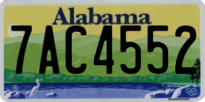 AL license plate 7AC4552