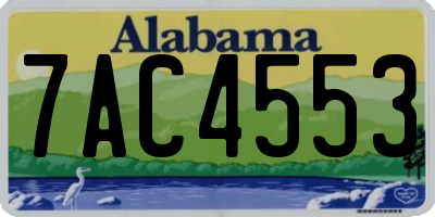 AL license plate 7AC4553