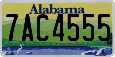 AL license plate 7AC4555