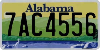 AL license plate 7AC4556