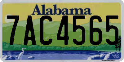 AL license plate 7AC4565