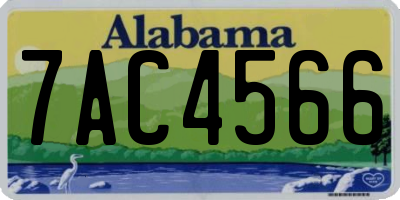 AL license plate 7AC4566