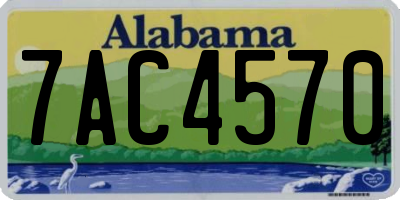 AL license plate 7AC4570