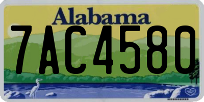 AL license plate 7AC4580