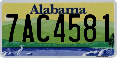 AL license plate 7AC4581