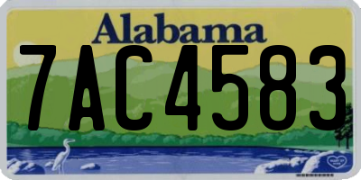 AL license plate 7AC4583
