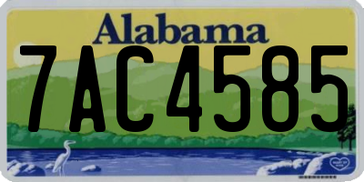 AL license plate 7AC4585