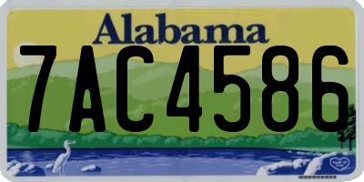 AL license plate 7AC4586