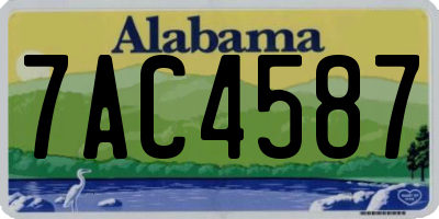 AL license plate 7AC4587