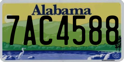 AL license plate 7AC4588