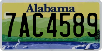 AL license plate 7AC4589