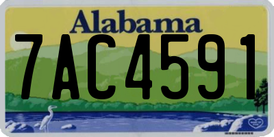 AL license plate 7AC4591