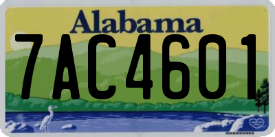 AL license plate 7AC4601