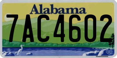 AL license plate 7AC4602