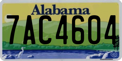 AL license plate 7AC4604