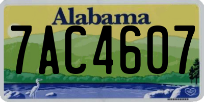 AL license plate 7AC4607