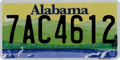 AL license plate 7AC4612
